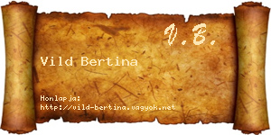 Vild Bertina névjegykártya